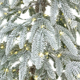 Frosted Christmas Tree with Warm White Lights for Festive Holiday Decor