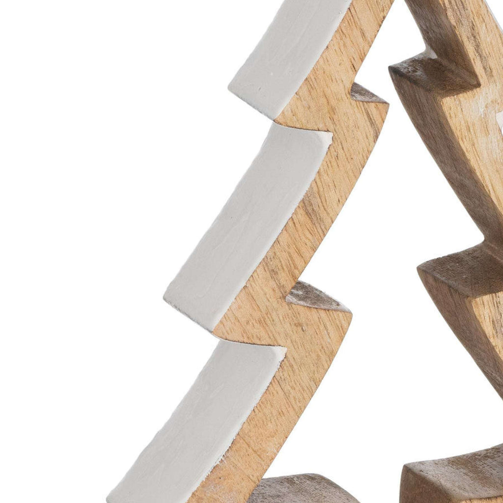 The Noel Collection Standing Snowy Wooden Tree Shades 4 Seasons