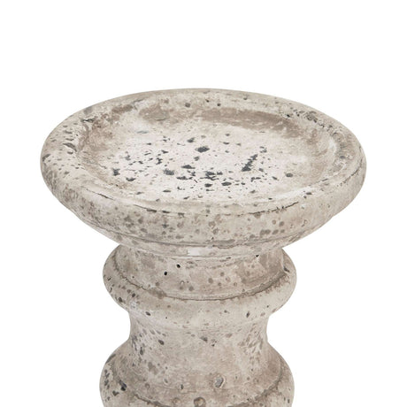 Small Stone Ceramic Column Candle Holder Shades 4 Seasons