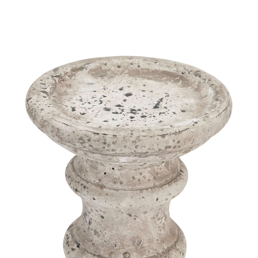 Small Stone Ceramic Column Candle Holder Shades 4 Seasons