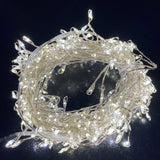 7.2m or 23ft 6in Plug In LED Warm White Cluster Micro Lights WHITE PLASTIC Shades 4 Seasons