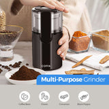 Coffee and Spice Grinder in black with high capacity for grinding coffee beans and spices efficiently