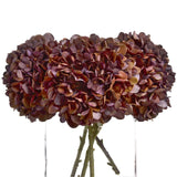 Shades 4 Seasons Coffee Hydrangea Autumn Stem RED PLASTIC Shades 4 Seasons