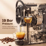 Wise Galleria Coffee Machine with 19 Bar Pressure for Rich Crema and Efficient Extraction
