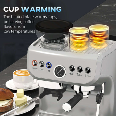 Wise Galleria Coffee Machine with heated plate for warming cups and preserving coffee flavours