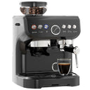 Wise Galleria Coffee Machine in sleek black with built-in grinders and espresso brewing features