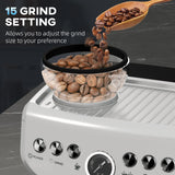 Wise Galleria Coffee Machine with 15 grind settings for customisable coffee grind size