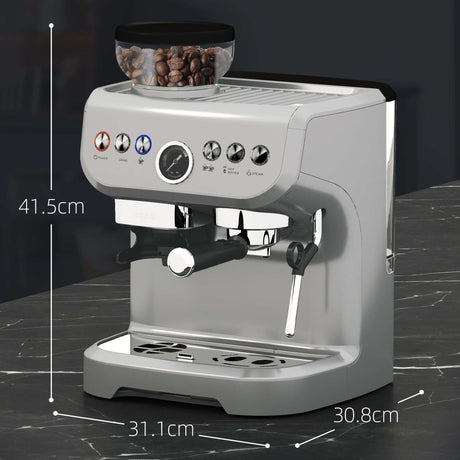 Wise Galleria Coffee Machine with Grinder and sleek stainless steel design for perfect brewing