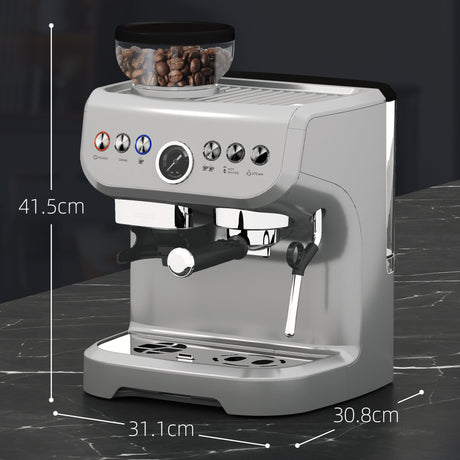 Wise Galleria Coffee Machine with Grinder and sleek stainless steel design for perfect brewing