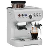 Wise Galleria Coffee Machine with built-in grinder pouring a fresh cup of coffee