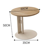 Nisu Home Coffee Table with Round Wood Top and Stylish Base, Ideal for Modern Living Spaces