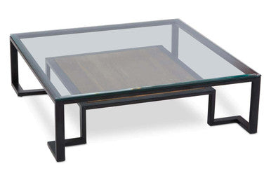 Orsina modern Coffee Table with a glass top and sleek metal frame for contemporary living spaces
