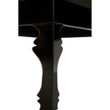 Orsina Coffee Table featuring a unique sculpted leg design in elegant black finish