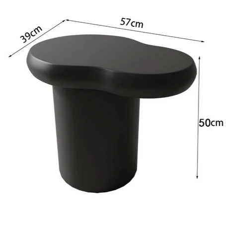 Nisu Home Black Coffee Table with Unique Shape and Modern Design for Stylish Living Spaces