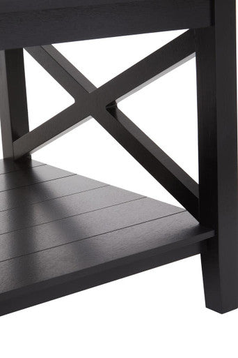 Orsina Coffee Table with a stylish cross design and lower shelf for extra storage