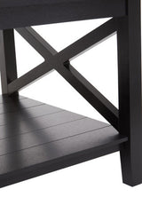 Orsina Coffee Table with a stylish cross design and lower shelf for extra storage