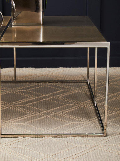 Orsina Coffee Table with Sleek Metallic Finish and Minimalist Design for Modern Living Rooms