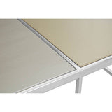 Orsina Coffee Table with a sleek two-tone surface and modern metal frame