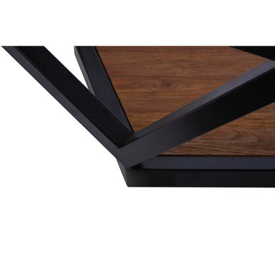 Orsina Coffee Table featuring a modern design with a sleek black frame and wooden top