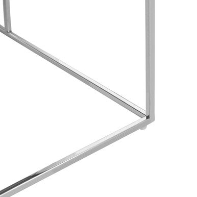 Orsina Coffee Table with sleek chrome frame, perfect for modern living spaces