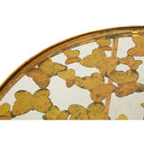 Orsina Coffee Table with Butterfly Design Top and Gold Finish for Stylish Living Room Decor