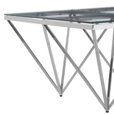 Allure Prismatic Silver Base Coffee Table Orsina