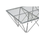 Allure Prismatic Silver Base Coffee Table Orsina
