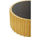 Alvaro Black And Titanium Round Coffee Table Orsina