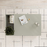 Stylish Decortie Coffee Table with storage and a magazine on top, set on a patterned rug