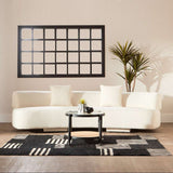 Orsina Coffee Table with Glass Top and Stylish Base in a Modern Living Room Setting