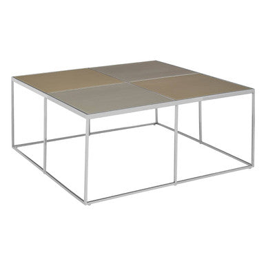 Modern Orsina Coffee Table with a Stylish Square Design and Mixed Material Surface