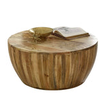 Merlin Mango Wooden Drum Coffee Table Verty Furniture