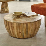 Merlin Mango Wooden Drum Coffee Table Verty Furniture