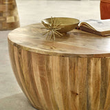 Merlin Mango Wooden Drum Coffee Table Verty Furniture