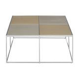 Orsina Stylish Coffee Table with a Modern Design Featuring Four Diverse Colour Panels