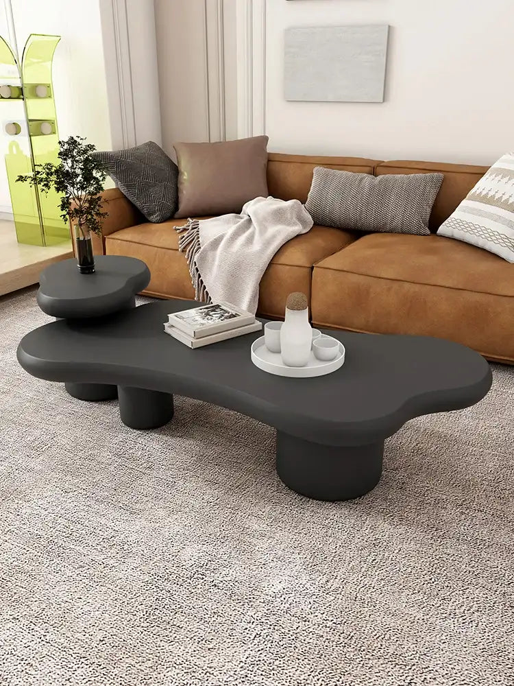 Contemporary Nisu Home Coffee Table set in dark grey with unique design for modern living rooms