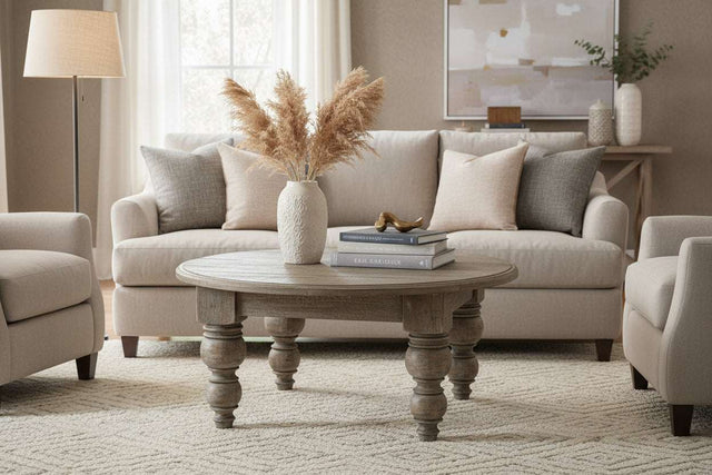 Stylish coffee table from Shades 4 Seasons with a round design, perfect for modern living rooms