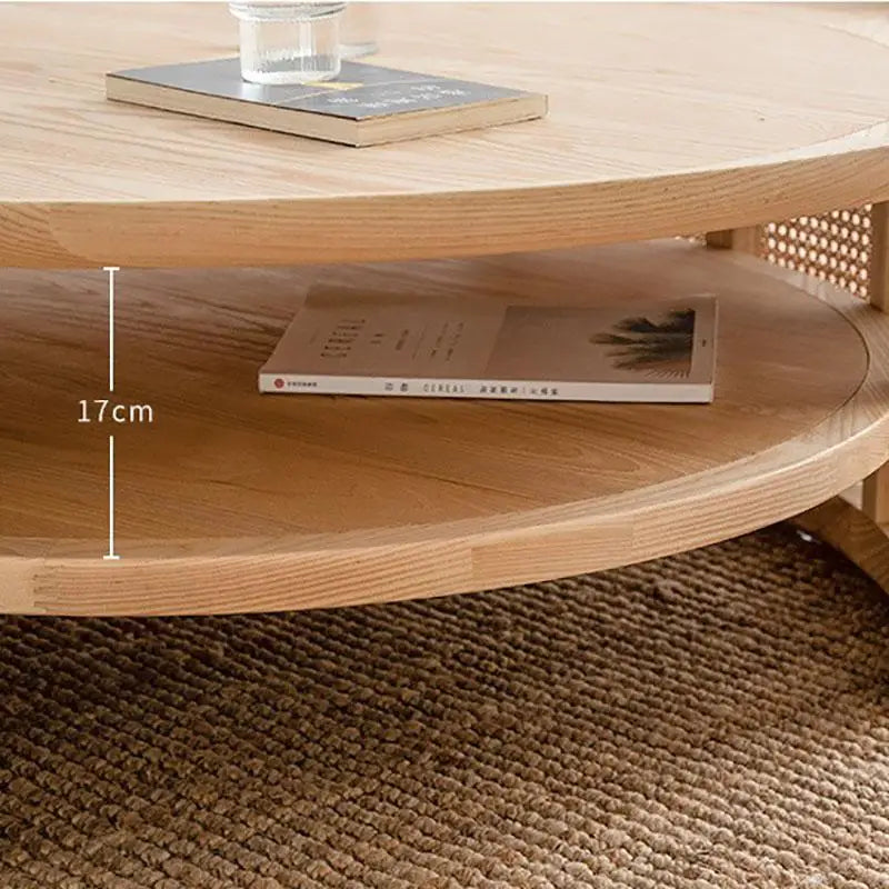 Nisu Home Coffee Table with a sleek design and a lower shelf for storage, measuring 17cm in height