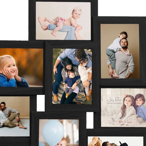 vidaXL Black Collage Photo Frame for 10 Photos vidaXL