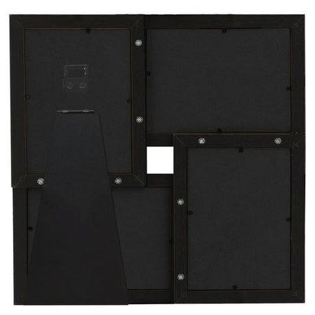 vidaXL Black Wooden Collage Photo Frame for 4 Photos vidaXL