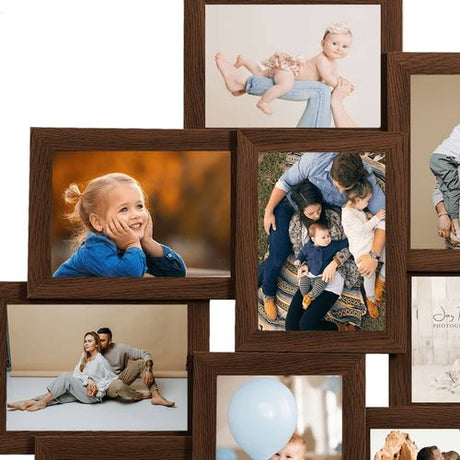 vidaXL Black Collage Photo Frame for 10 Photos vidaXL