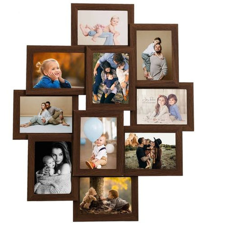 vidaXL Black Collage Photo Frame for 10 Photos vidaXL