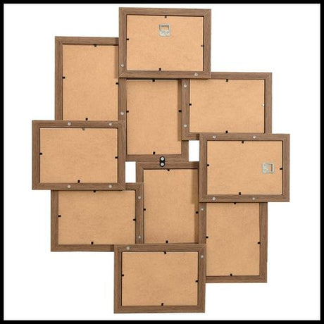 vidaXL Black Collage Photo Frame for 10 Photos vidaXL