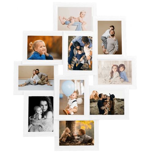 vidaXL Black Collage Photo Frame for 10 Photos vidaXL