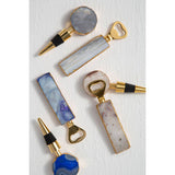 Orsina Bottle Opener set featuring stylish agate designs in gold and natural stone finishes