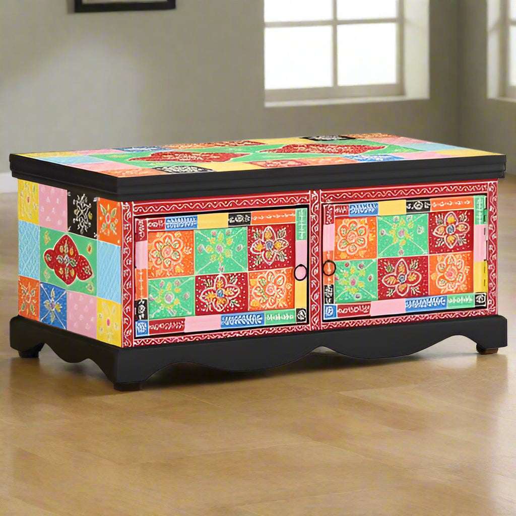 vidaXL Coffee Table Multicolour 90x50x40 cm Solid Wood Mango vidaXL