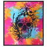 Double Cotton Bedspread and Wall Hanging - Day of the Dead Skull AW-Dropship