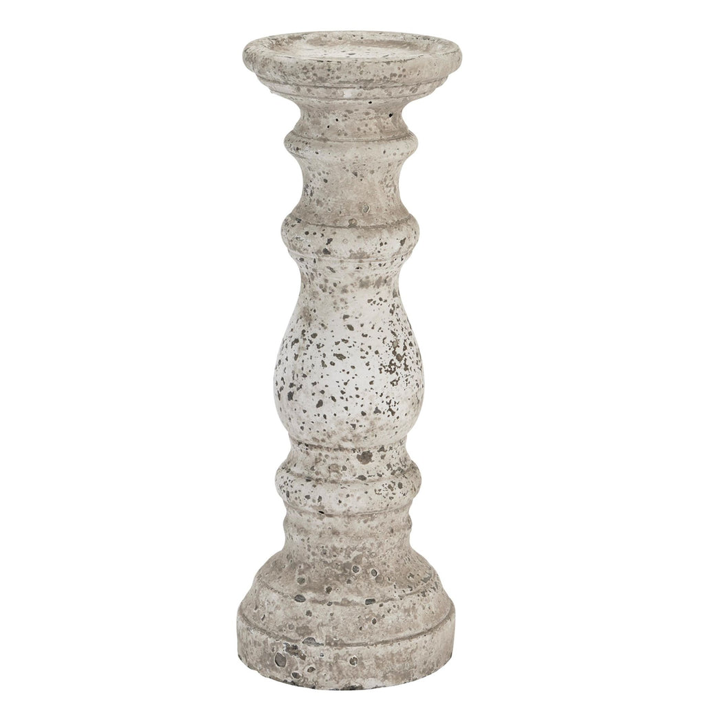 Large Stone Ceramic Column Candle Holder STONE CERAMIC Shades 4 Seasons