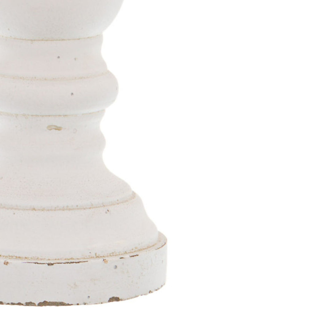 Matt White Large Ceramic Column Candle Holder Shades 4 Seasons