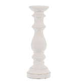 Matt White Large Ceramic Column Candle Holder WHITE CERAMIC Shades 4 Seasons